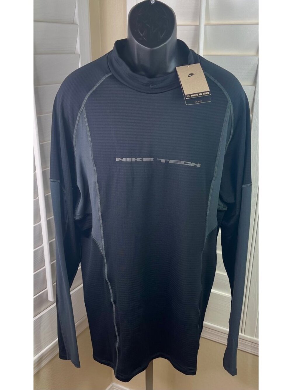 Nike Tech Base Layer ‘Tight Fit’ LS Black Training Shirt HV1405-010 - Men 2XLTT